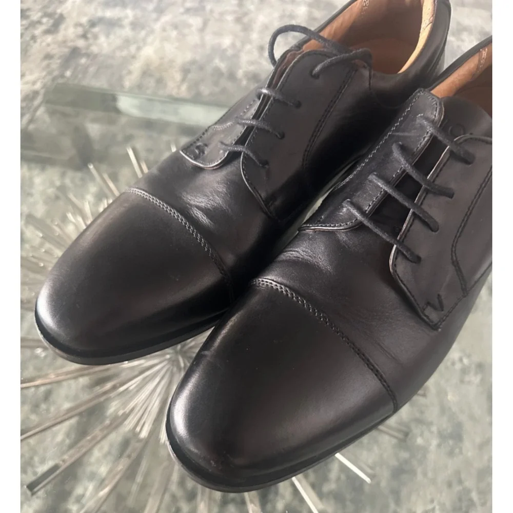 Vionic Shane leather Mens black shoes sz 11